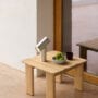 Assemble Coffee Table 55 55 Teak Beam Portable Lamp Polished Aluminum Org
