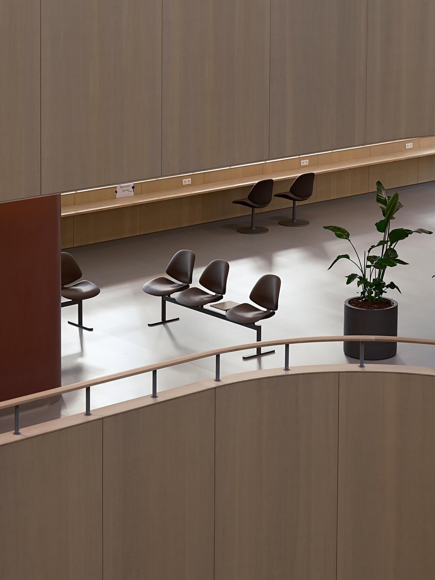 Council beam installed at Odense University Hospital, designed by Salto Sigsgaard for Onecollection