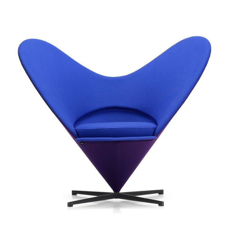 Panton Heart Cone Chair. blue