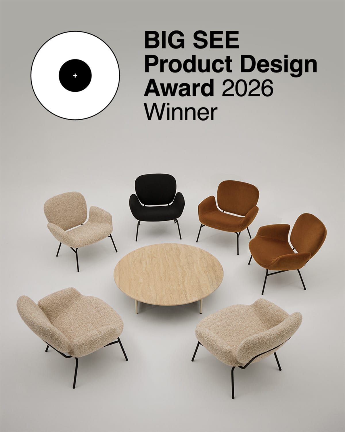 Momo chair by Claesson Koivisto Rune for Arflex, moulded foam cushion on black tubular metal frame