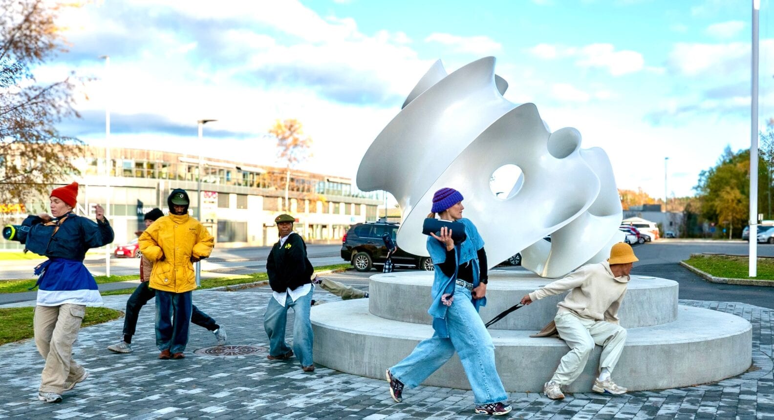 Eva Hild Layer aluminium sculpture Smia Flerbrukshus Drøbak Frogn Norway Skulpturstopp 2025