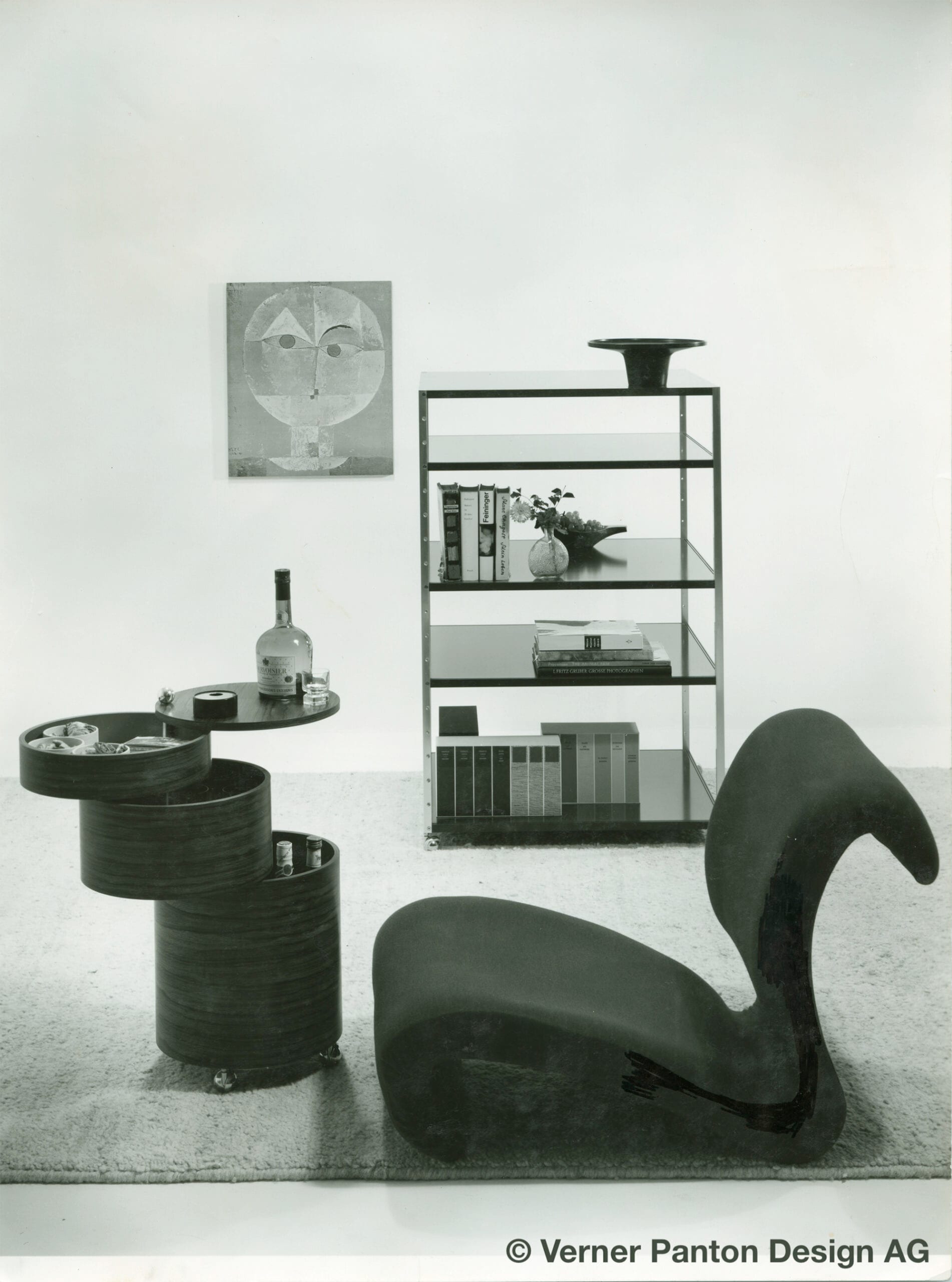 Shelving with cupboard sections 1963 designed by Verner Panton VP 06 H210 A VP6204 H210 Shelving with cupboard sections 1963 designed by Verner Panton VP 06 H210 A VP6204 H210