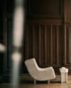 Fogia Lifestyle BD1 Lounge chair Sheepskin mohawi Lacquered oak. Design Björn Dahlström