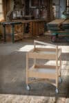 Taso tray table with wheels by Cecilie Manz for Nikari — solid wood, higher model with castors