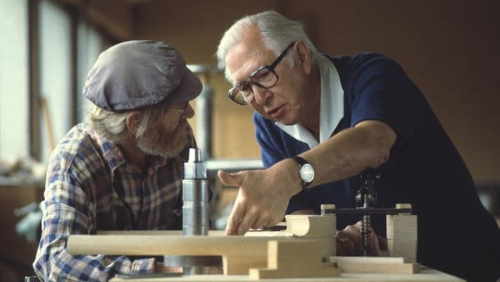 Hans J Wegner Danish furniture designer master of chairs working with Fisker at PP Møbler, Danish modern design classics
