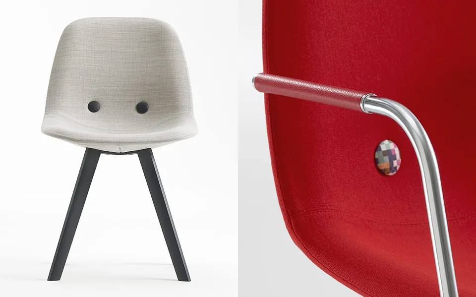 Eyes Wood chair natural oak construction organic expression Johannes Foersom Peter Hiort-Lorenzen Erik Jorgensen