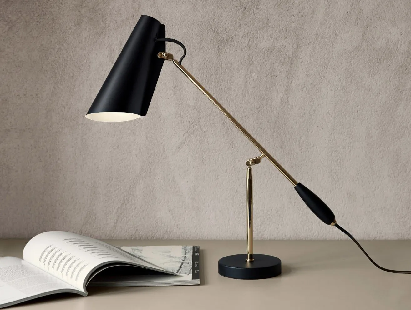 Birdy Table Black on Desk Low Res Photo Colin Eick | Scandinavian Design