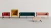 Stilt modular furniture arrangement displaying various configurations for hospitality and workspace environments