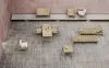 omplete Indoor-Outdoor series showing chairs, tables, and benches for versatile use environments