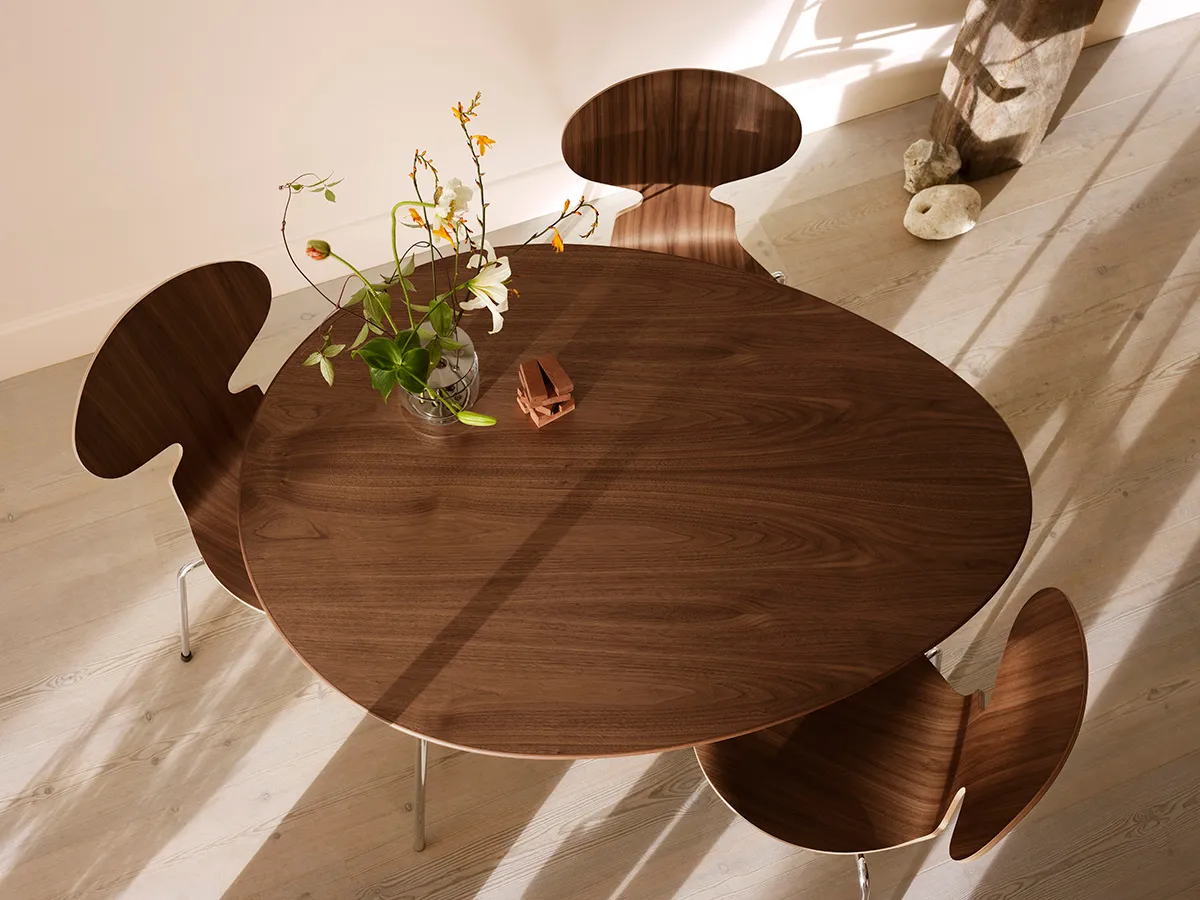 Fritz Hansen 150th anniversary collection featuring reissued Arne Jacobsen and Poul Kjaerholm designs