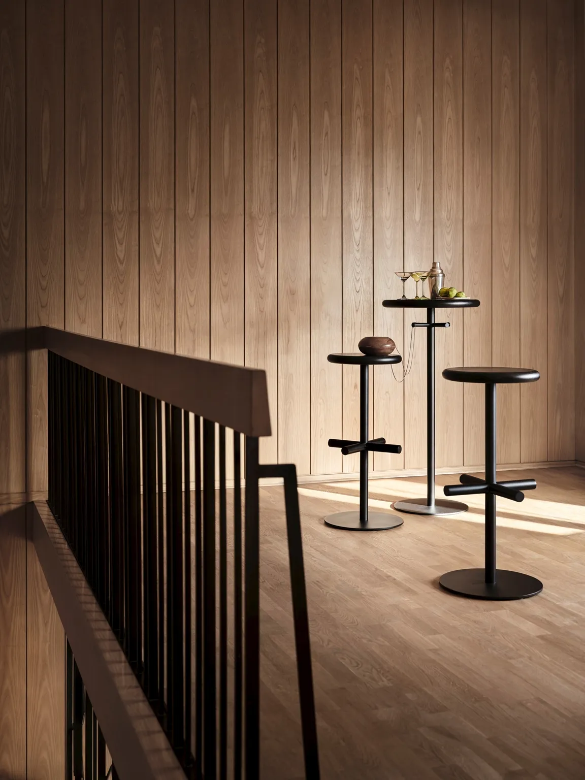 OXO Table by Johan Lindau for Blå Station featuring graphic precision design with circular and cross elements