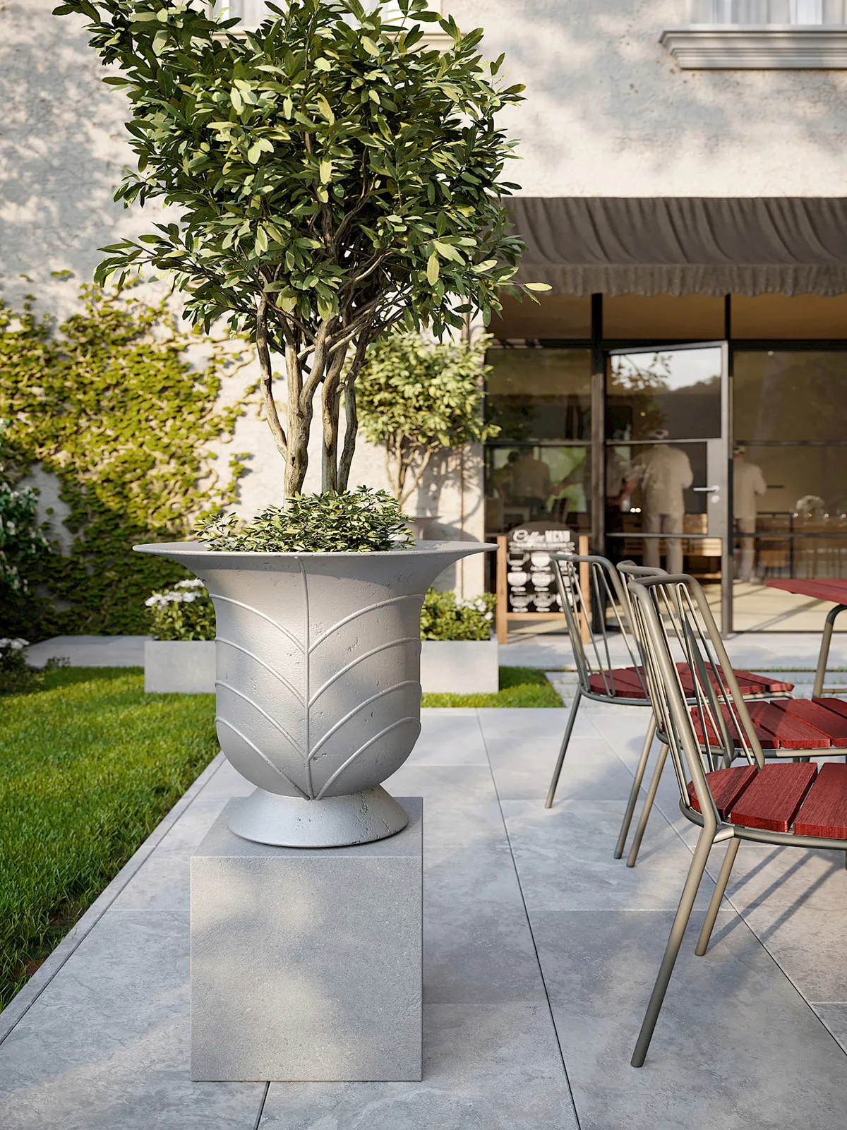 Klocka planter by Anki Gneib for Nola crafted in sustainable sandcast recycled aluminium