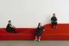Snøhetta Summit seating system featuring cushioned hillside elevation creating intimate sharing spaces for people