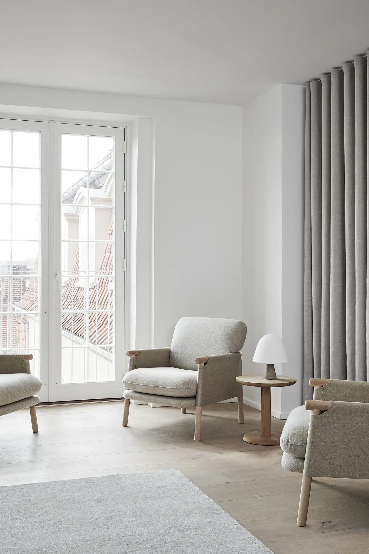 Monica Förster Savannah Petit chair featuring smaller size design with premium leather and solid wood frame