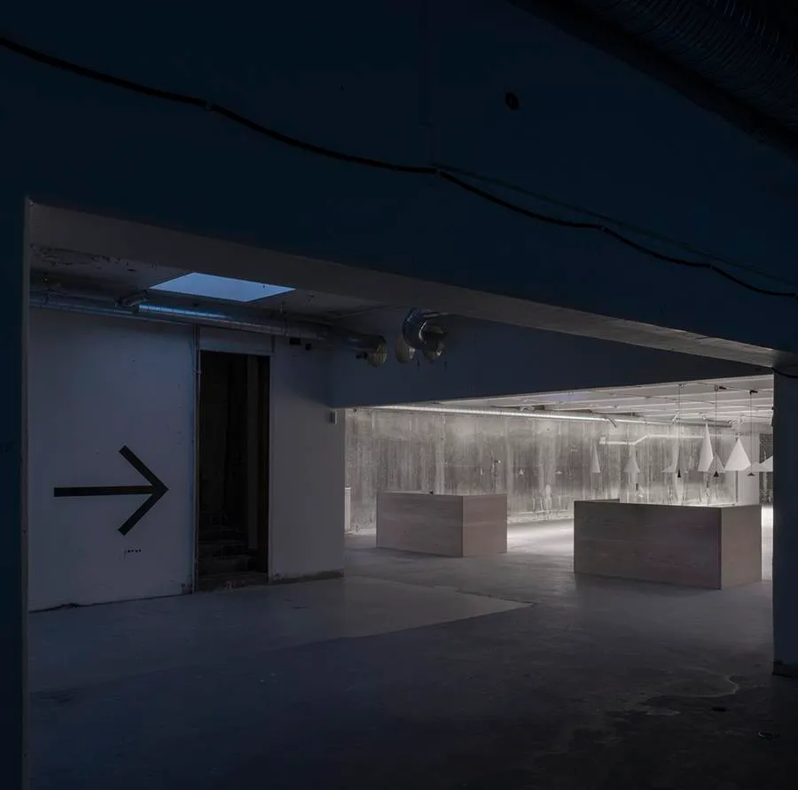 Claesson Koivisto Rune pendant installation for Wästberg featuring W221 collection at Stockholm Design Week