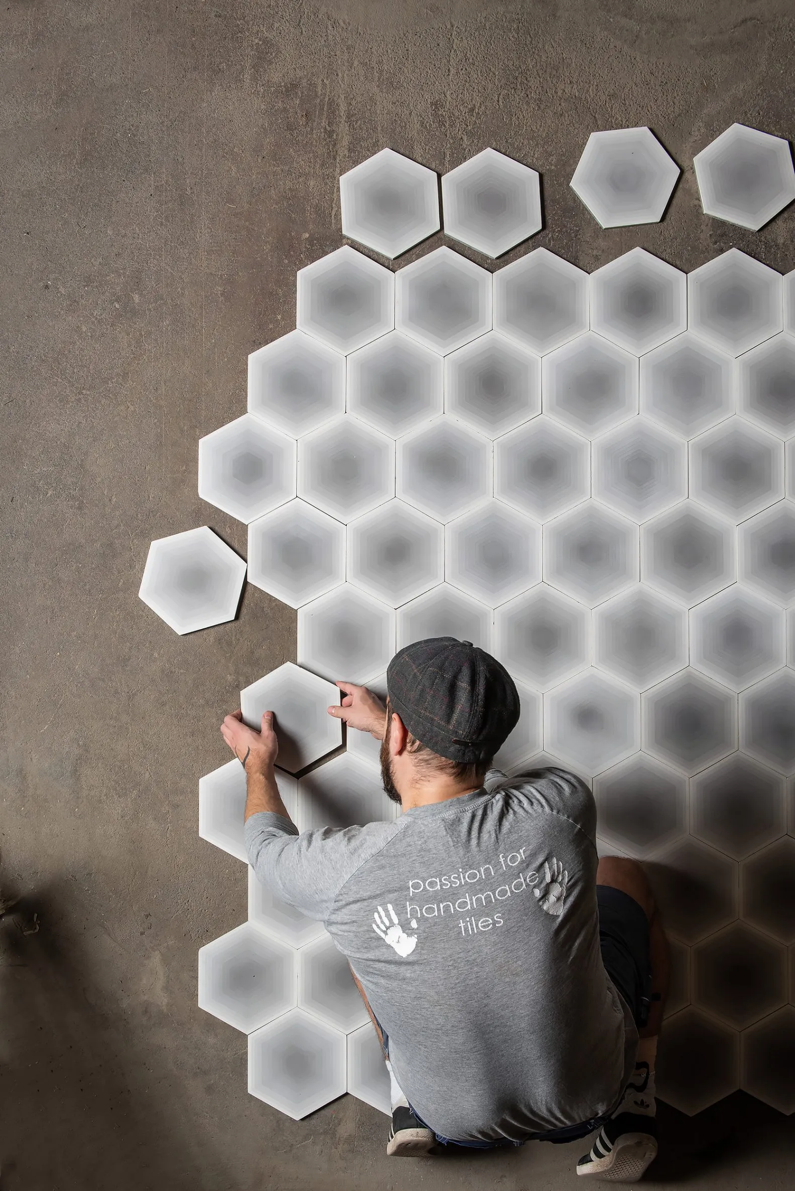 Four Elements tiles by Monica Förster Design Studio featuring northern Sweden inspired colors for Marrakech Design