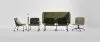 Hybe hybrid seating by Form Us With Love featuring mobile design with castors and partition screens for EFG