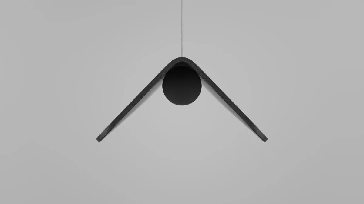 Detail view of Svala pendant showing refined construction and quality Swedish lighting craftsmanship materials