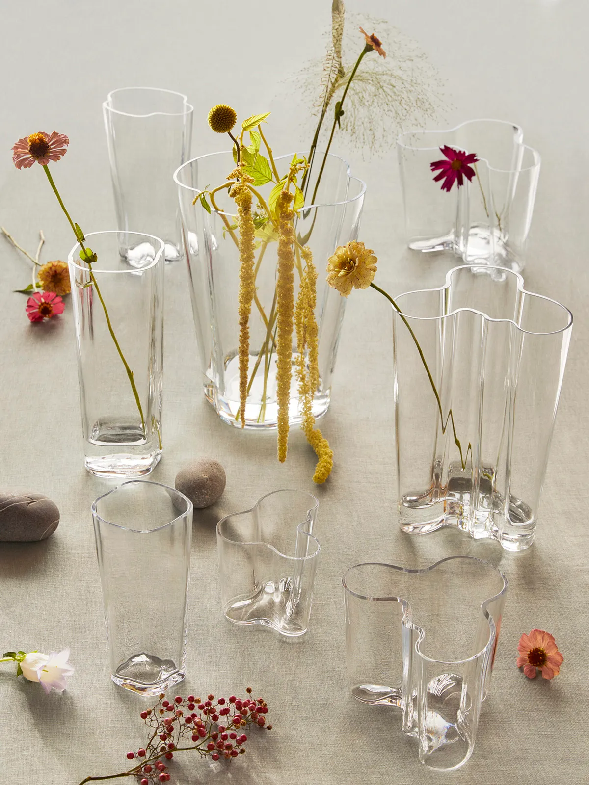 Iittala Alvar Aalto anniversary vase collection showcasing rare archive designs from 1936