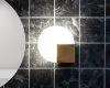 Sun wall light by Addi for Örsjö featuring integrated LED and brass-glass geometric design