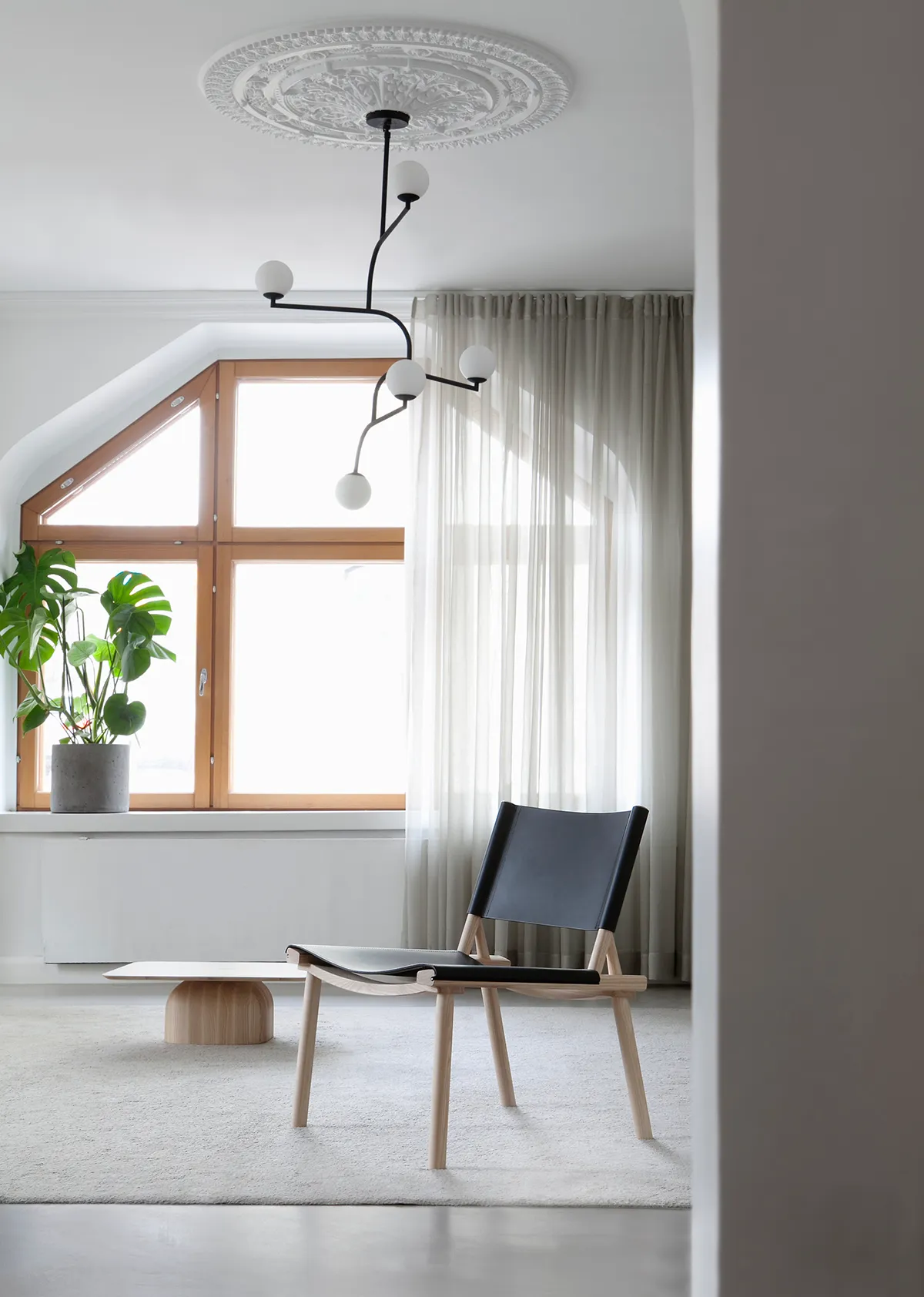 December Lounge Chair by Jasper Morrison and Wataru Kumano for Nikari featuring Nordic minimalist design and oak frame