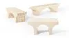 Anki Gneib cross-laminated timber bench for Nola showcasing sustainable indoor seating design