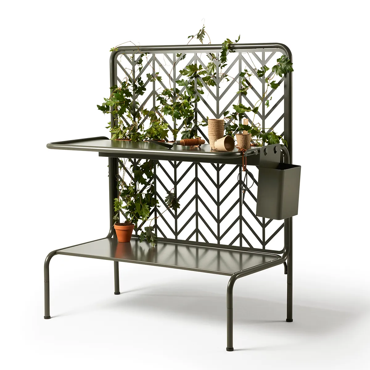 Erba planting table by Mia Cullin for Nola featuring ergonomic workbench design for gardening enthusiasts