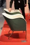 Mats Theselius roofing sheet armchair by Källemo showing weathered metal construction and ergonomic design