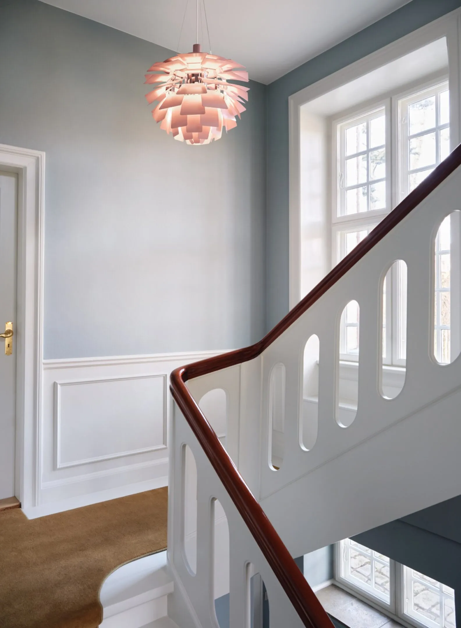 PH Artichoke Pale Rose Poul Henningsen Louis Poulsen iconic pendant 72 leaves Danish design classic lighting