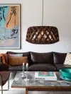 Pilke lamp collection walnut tone birch plywood Finnish craftsmanship