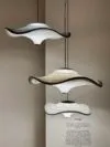 Flying lamp Boris Berlin Made by Hand Salone del Mobile 2023 3D knit sustainable sculptural pendant aluminum frame LED