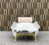 Limited jubilee PP225 Flag Halyard Chair in Wegner Yellow alongside original version showing PP Møbler's heritage collection