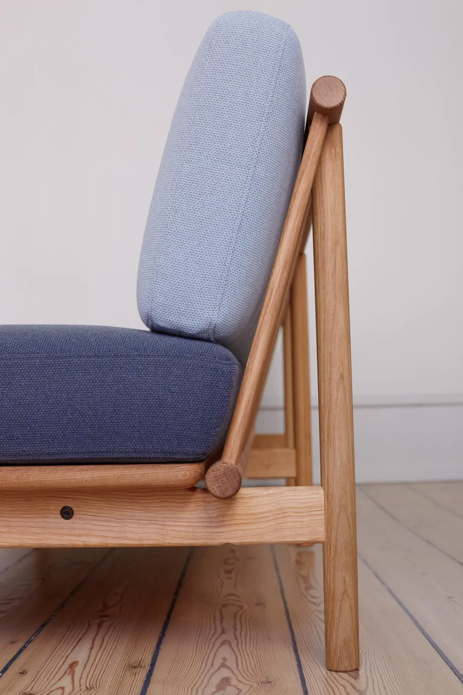 Spoke sofa by Anderssen & Voll for Takt featuring sustainable materials and craft-inspired construction details