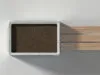 Kolonn bench by Jesper Ståhl for Byarums Bruk featuring distinctive ribbed profile matching planter series