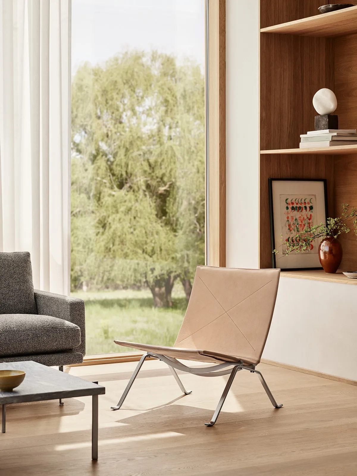 Special edition of Poul Kjærholm's PK22 chair and PK33 stool by Fritz Hansen featuring exclusive materials
