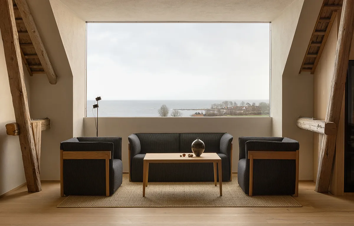 Simris sofa and easy chair by Anton Björsing for Gärsnäs featuring elegant proportions and refined Scandinavian craftsmanship