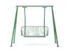 Korg swinging sofa by Thomas Bernstrand for Nola featuring suspended basket-like design for playful outdoor seating experiences