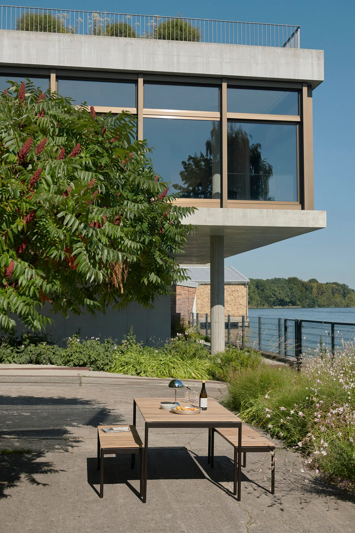 Ville outdoor collection by Anderssen & Voll for Tradition celebrating natural materials with contemporary design