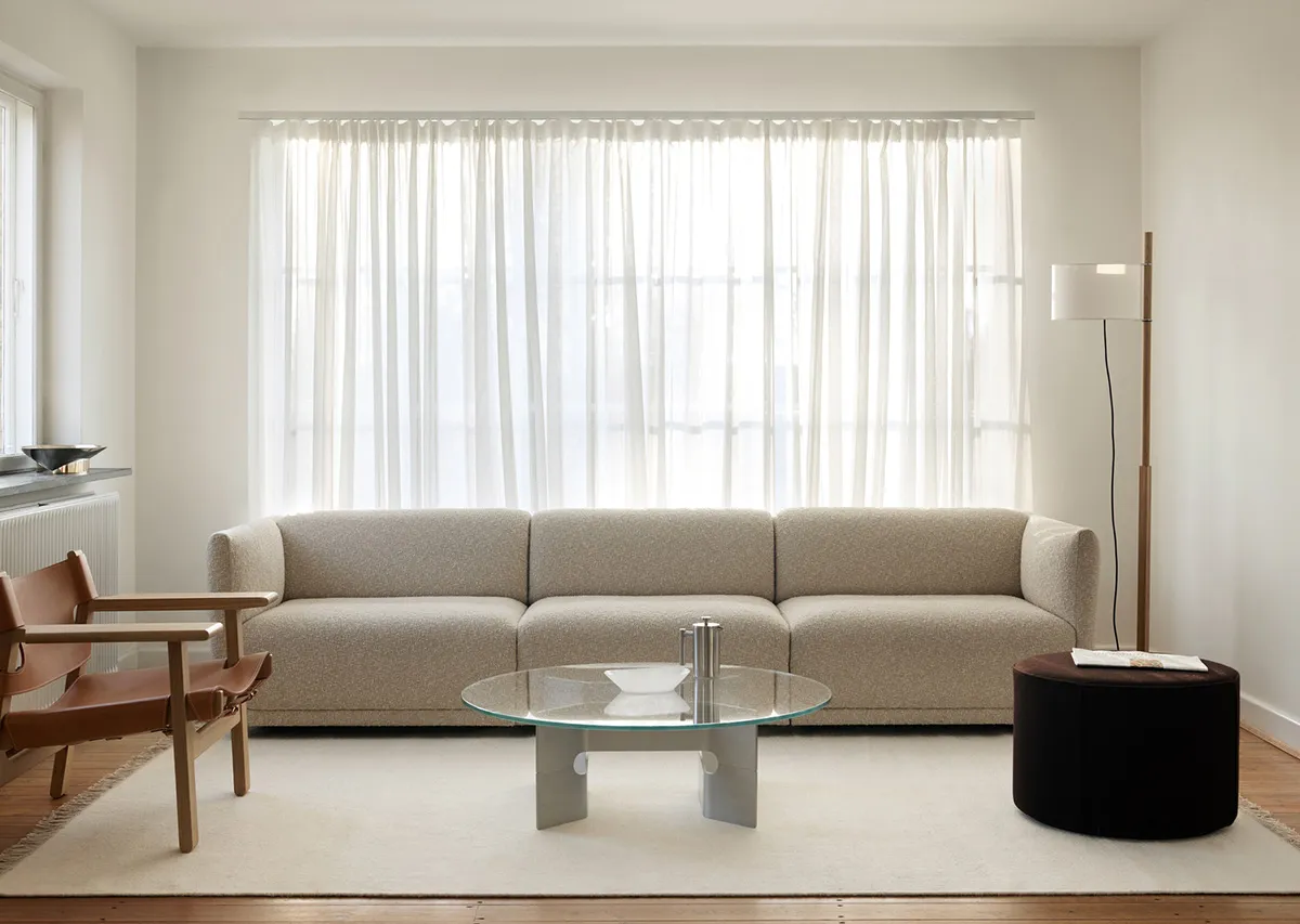 Modular Nami sofa by Damian Williamson for Fredericia featuring poetic curves and inviting design