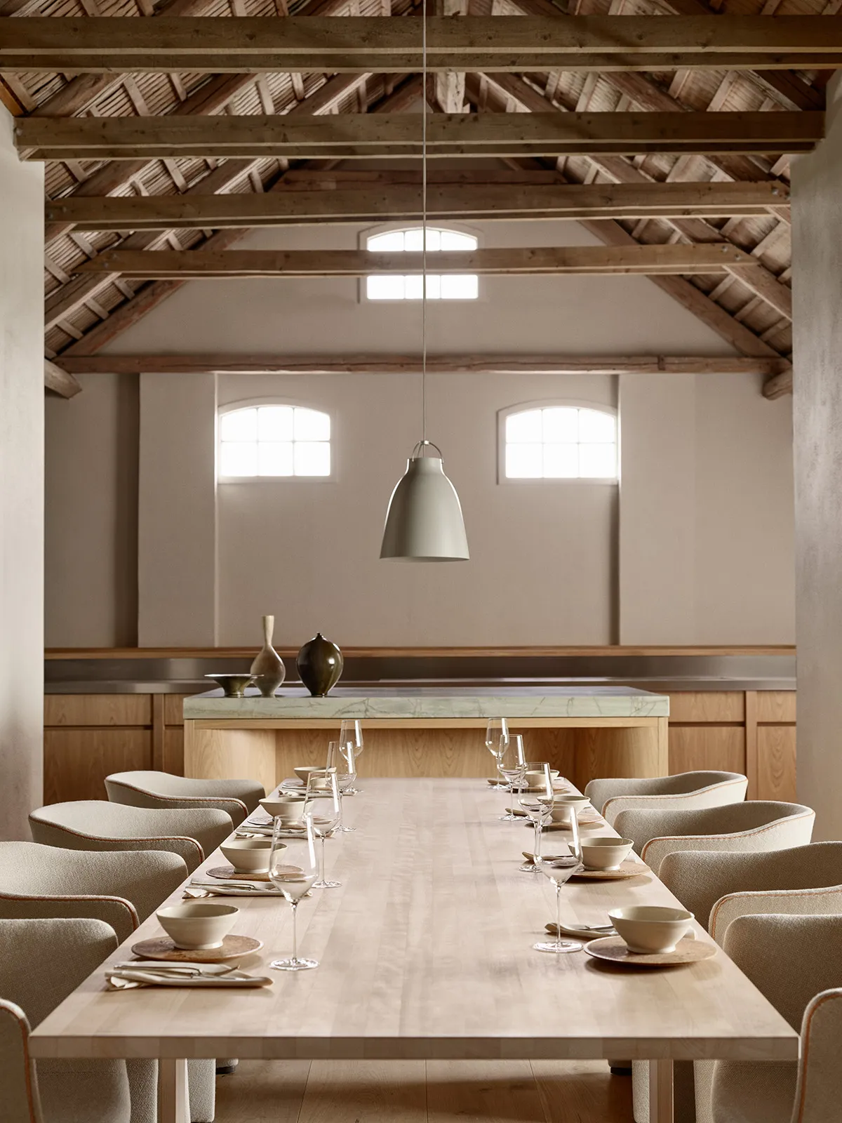 Iconic Caravaggio pendant lamp with new color options designed by Cecilie Manz