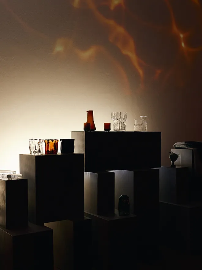 Iittala Kaamos collection launch and exhibition during Helsinki Design Week celebrating Nordic winter darkness