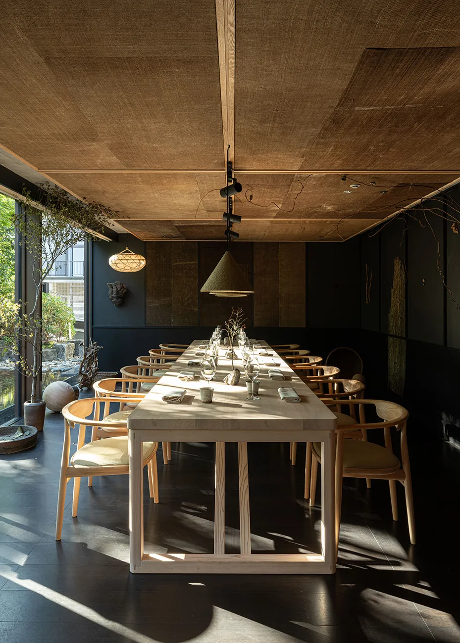 Time & Style collaboration with OEO Studio for Noma Kyoto featuring furniture that blends Japanese craft with Nordic design sensibility