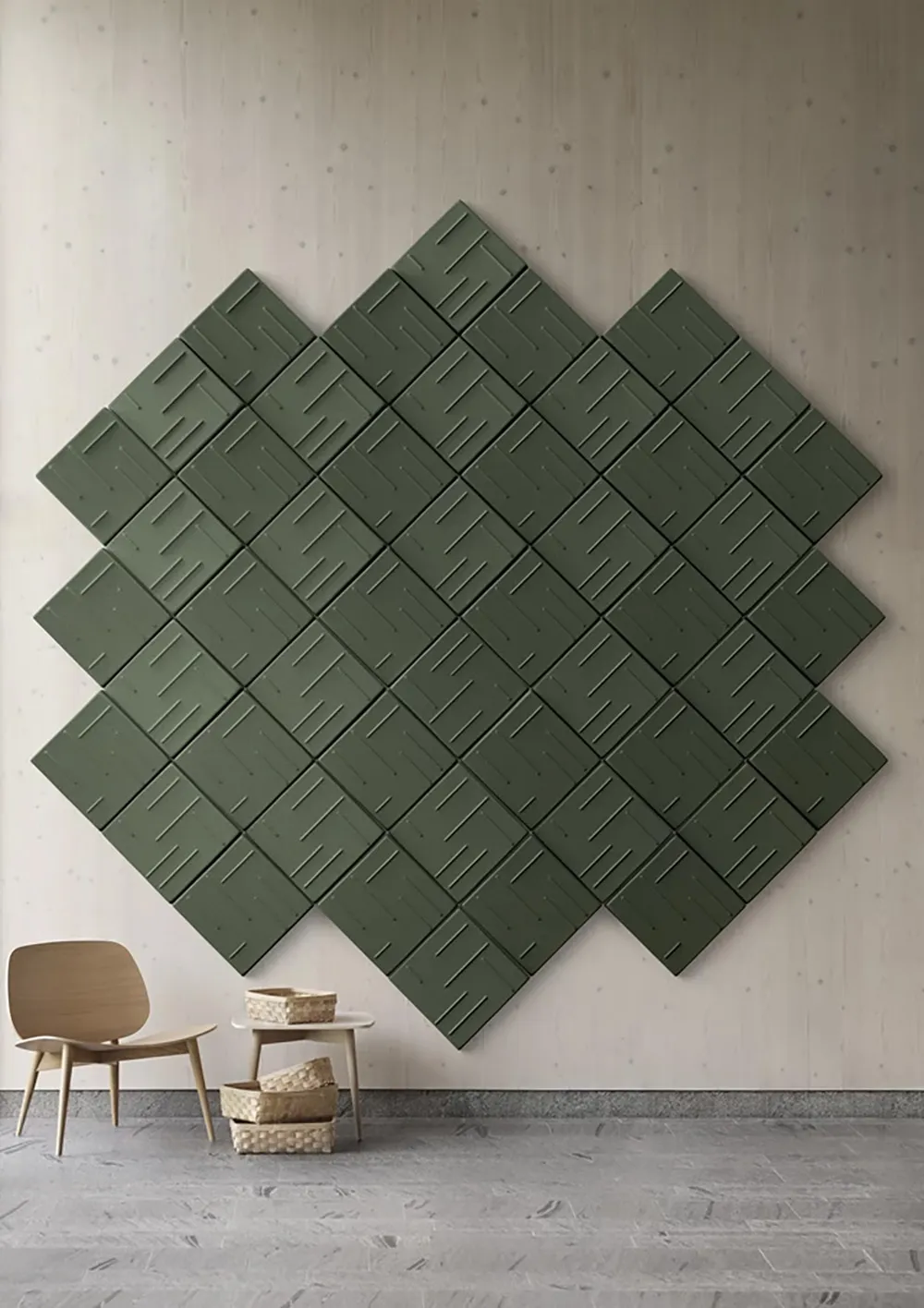 Naver sound-absorbing wall panels designed by Nina Jobs for Skandiform