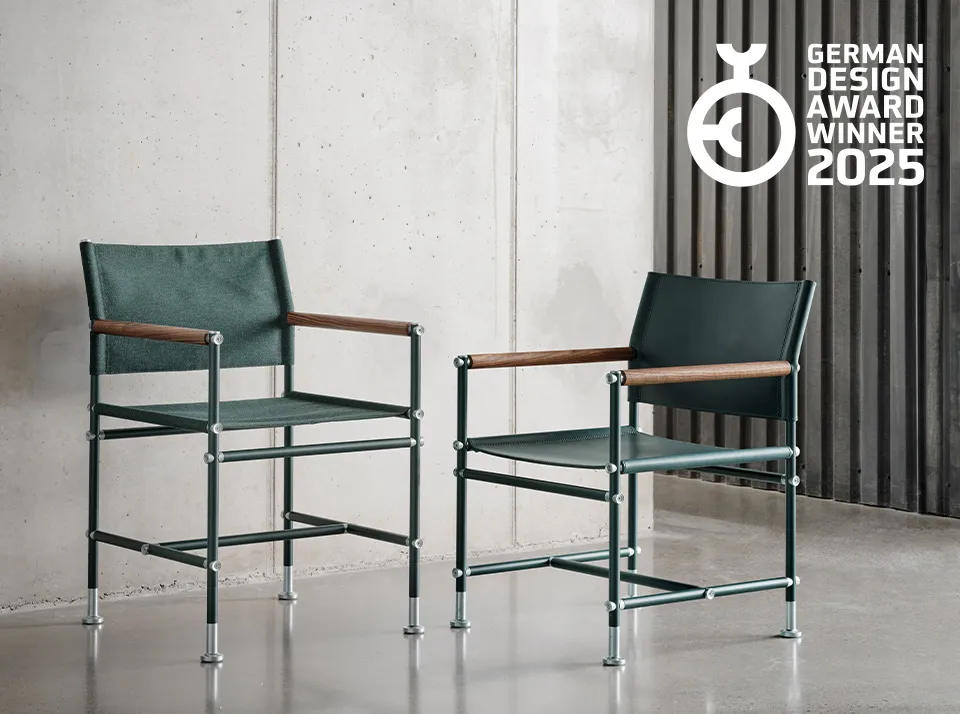 ABLE chair by Blå Station receiving German Design Award 2025 recognition for its innovative flexible construction