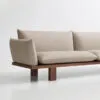 LESS sofa by LK Hjelle featuring new smoked oak frame option that enhances the minimalist design with rich material contrast