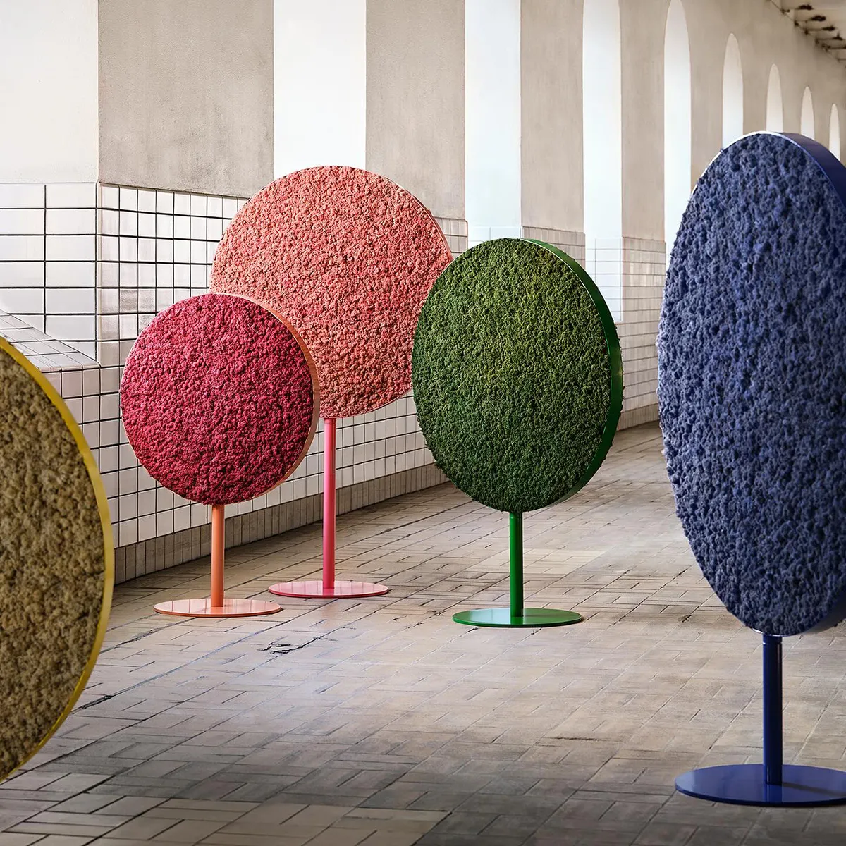 BOULEVARD acoustic divider by Stefan Borselius for Nordgröna featuring playful modular elements creating spaces within spaces