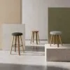 OONA stools by Antti Kotilainen for Martela featuring sympathetic design with organic curves and functional versatility