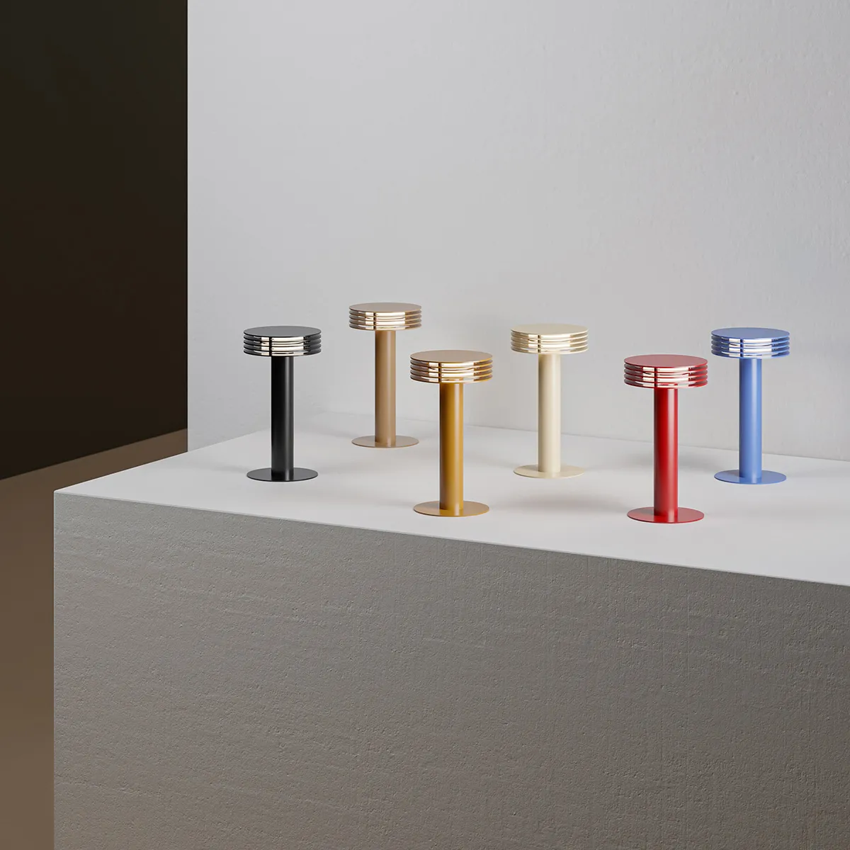 SPRINKLE table lamp by Note Design Studio for ZERO featuring distinctive perforated shade that creates patterned light distribution