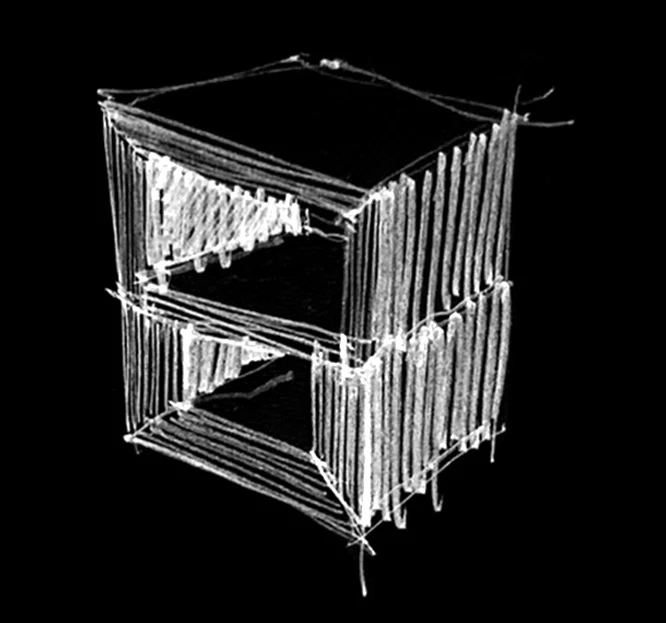 Geometric precision in Aldo Bakker's 2024 Cabinet design with squared joints and three wood thicknesses