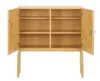 Artek's Cabinet 250 Celebration limited edition with honey-stained birch veneer and Tove Jansson's Moomin characters inside